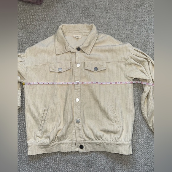 Promesa Cream coloured Corduroy button-up jacket with pockets - Picture 5 of 12